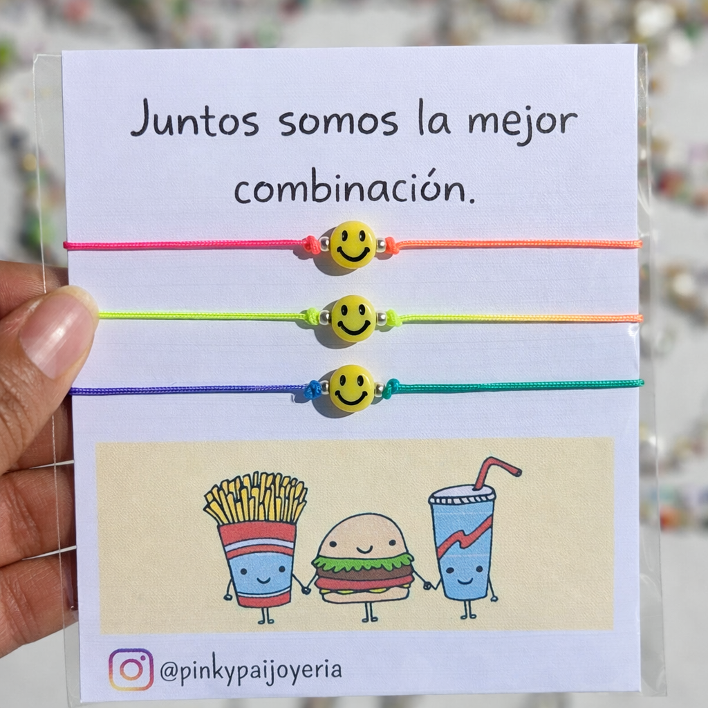 Pulseras compartir - juntos somos la mejor combinación