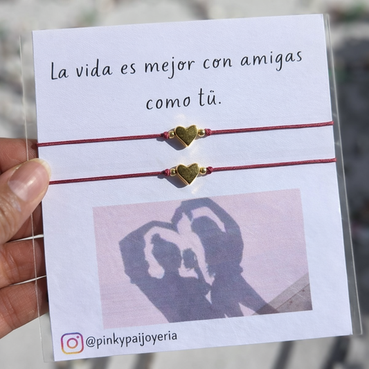 Pulseras compartir - La vida es mejor con amigas como tú