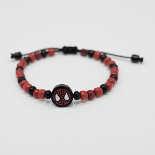 Pulsera spiderman roja y negra